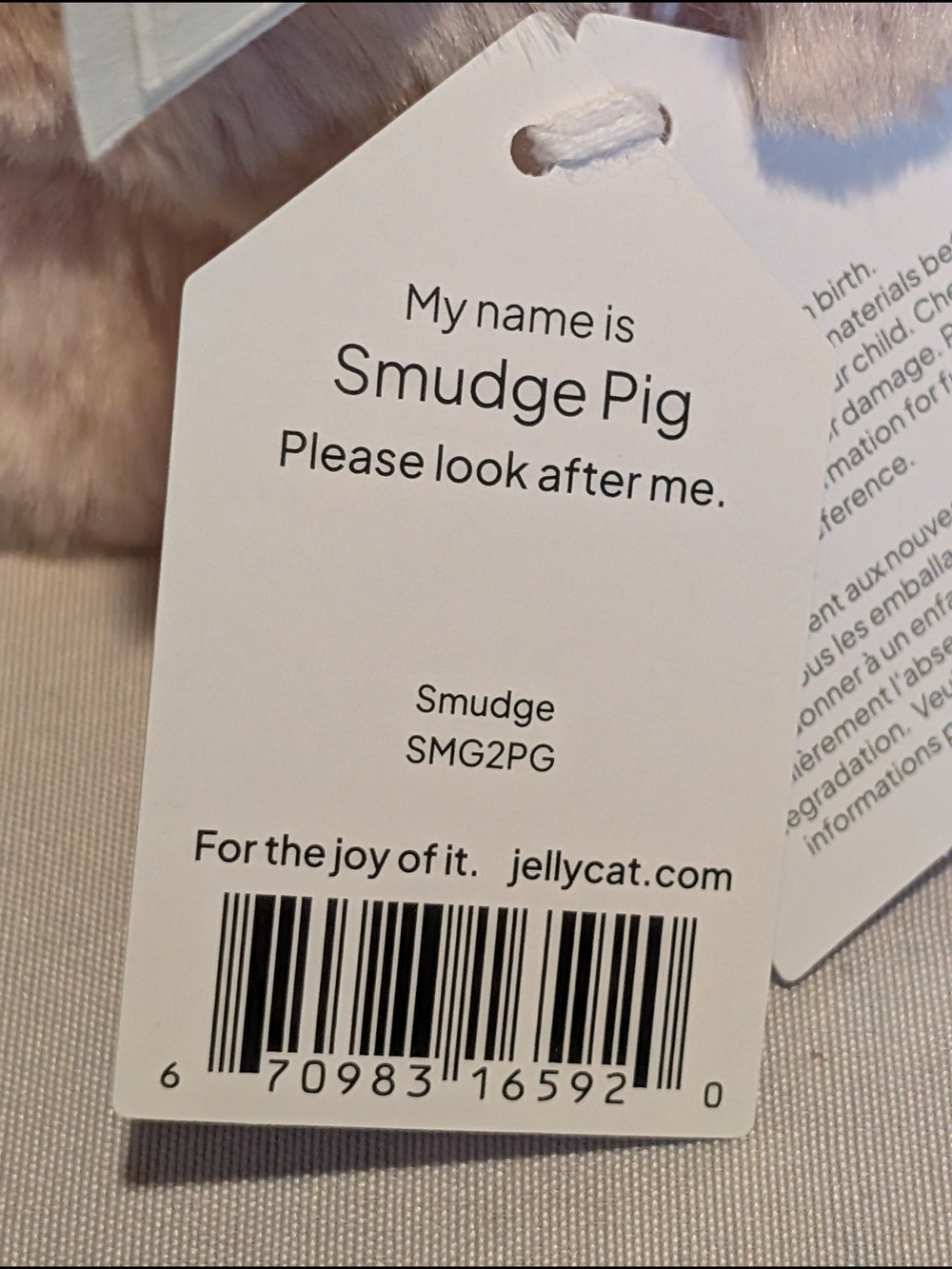 Jellycat Smudge Pig - Picture 8 of 10